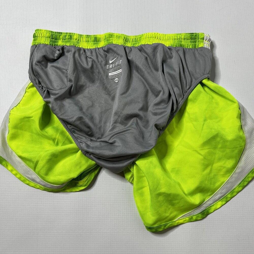 Nike Green Yellow Tempo Dri Fit Athletic Running Shorts Women's Size XS Lined - Picture 12 of 12